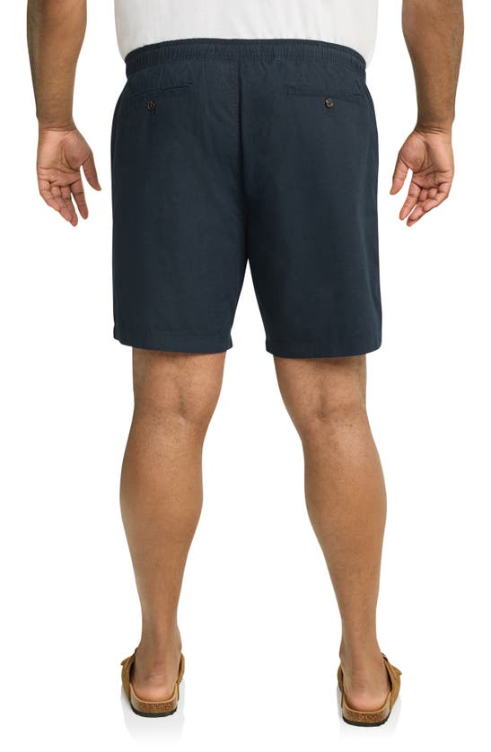 Shop Johnny Bigg Laguna Cotton Linen Blend Drawstring Shorts In Navy
