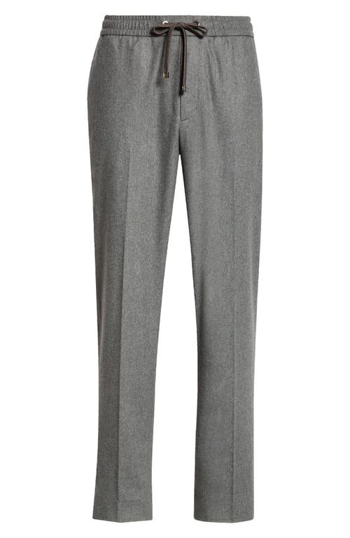 Moncler Joggers In Nylon And Cashmere Trousers Grey In Dark Gray