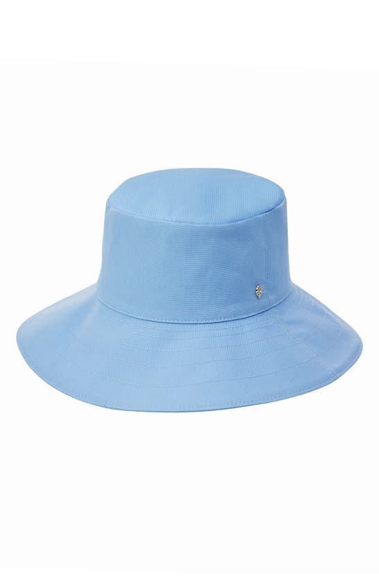 Helen Kaminski Wide Brim Cotton Bucket Hat In Cornflower