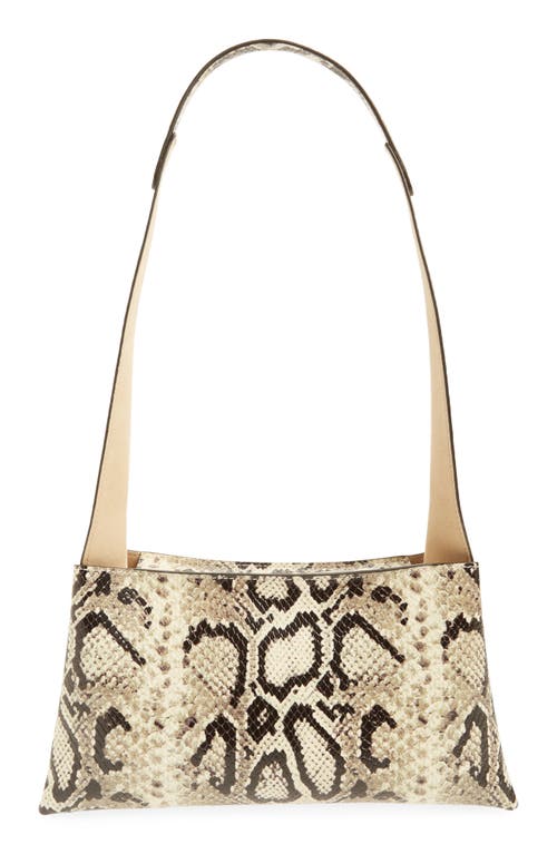 Shop Ree Projects Small Nessa Snakeskin Embossed Leather Shoulder Bag In Python Black