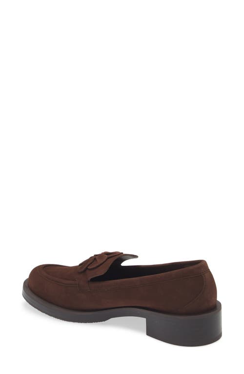 Stuart Weitzman X Sandy Liang Loafer In Walnut Suede