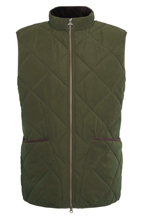 Shop Barbour Country Liddesdale Quilted Vest In Olive Green