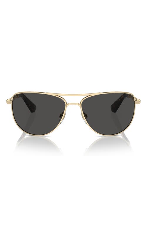 Shop Burberry 60mm Pilot Sunglasses In Light Gold