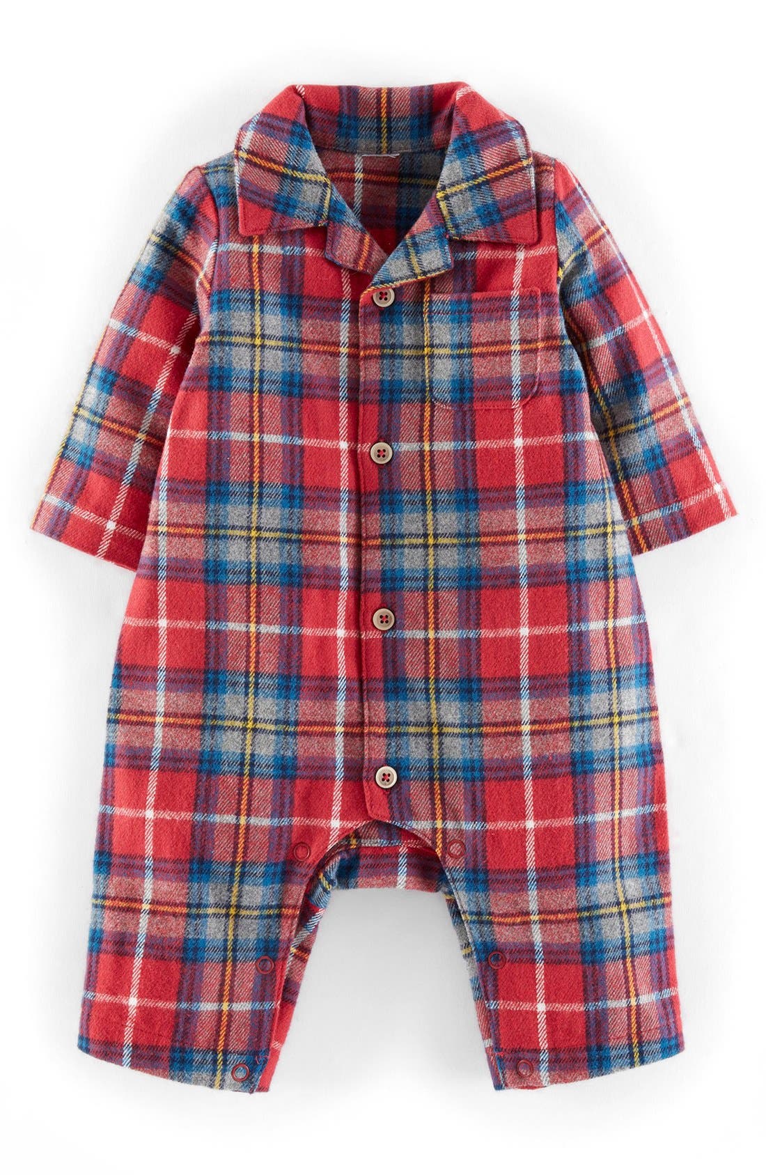 Mini Boden Flannel Romper (Baby Boys) Nordstrom