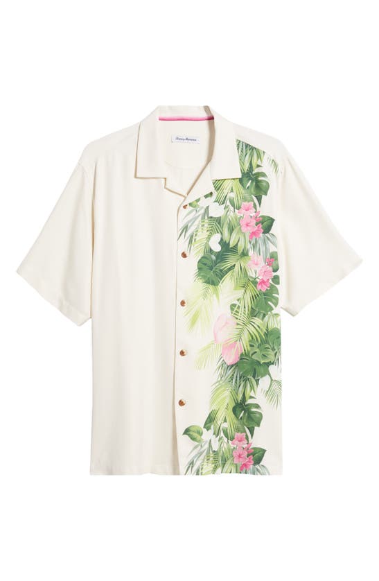 Shop Tommy Bahama Paradise Vines Short Sleeve Silk Button-up Shirt In Continental