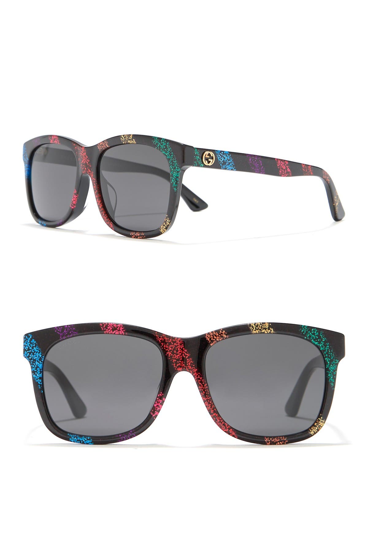 gucci clear glitter glasses