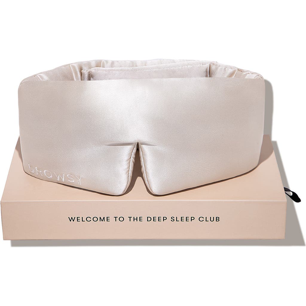 Drowsy Sleep Co . Silk Sleep Mask In Dusty Gold
