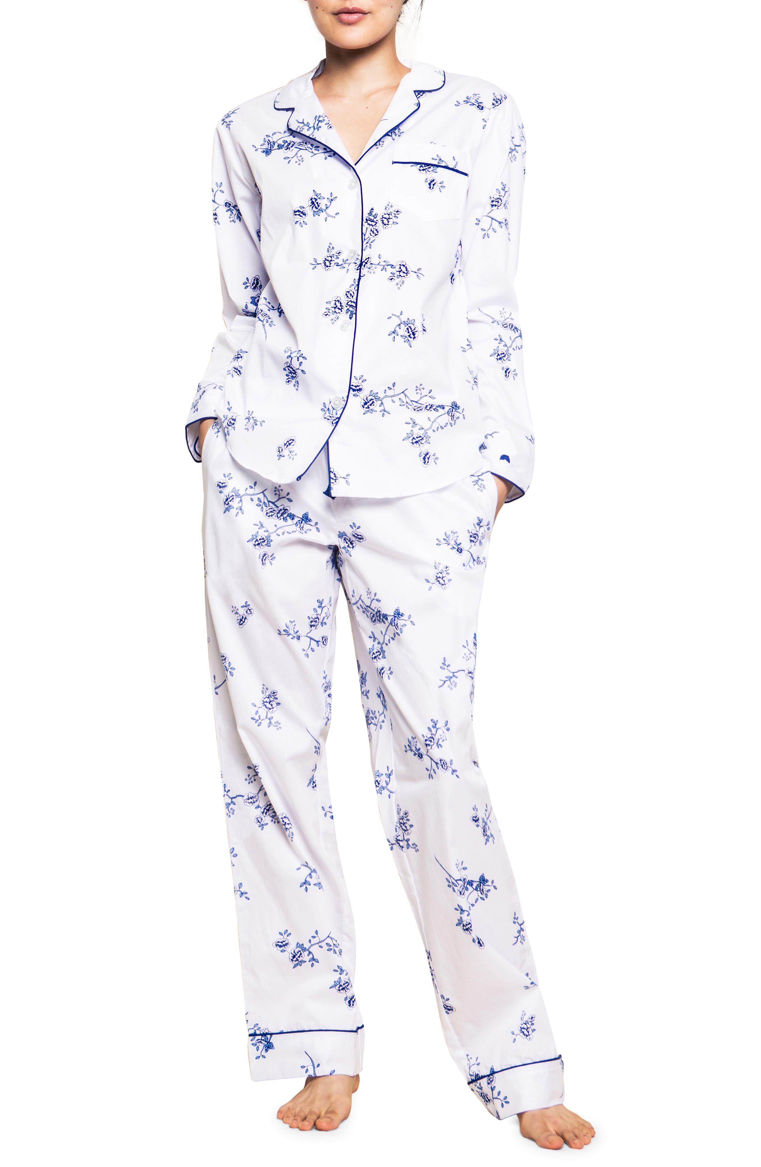Ladies Pyjamas Cotton Womens Varsity Style Cotton Lounge Wear Sets