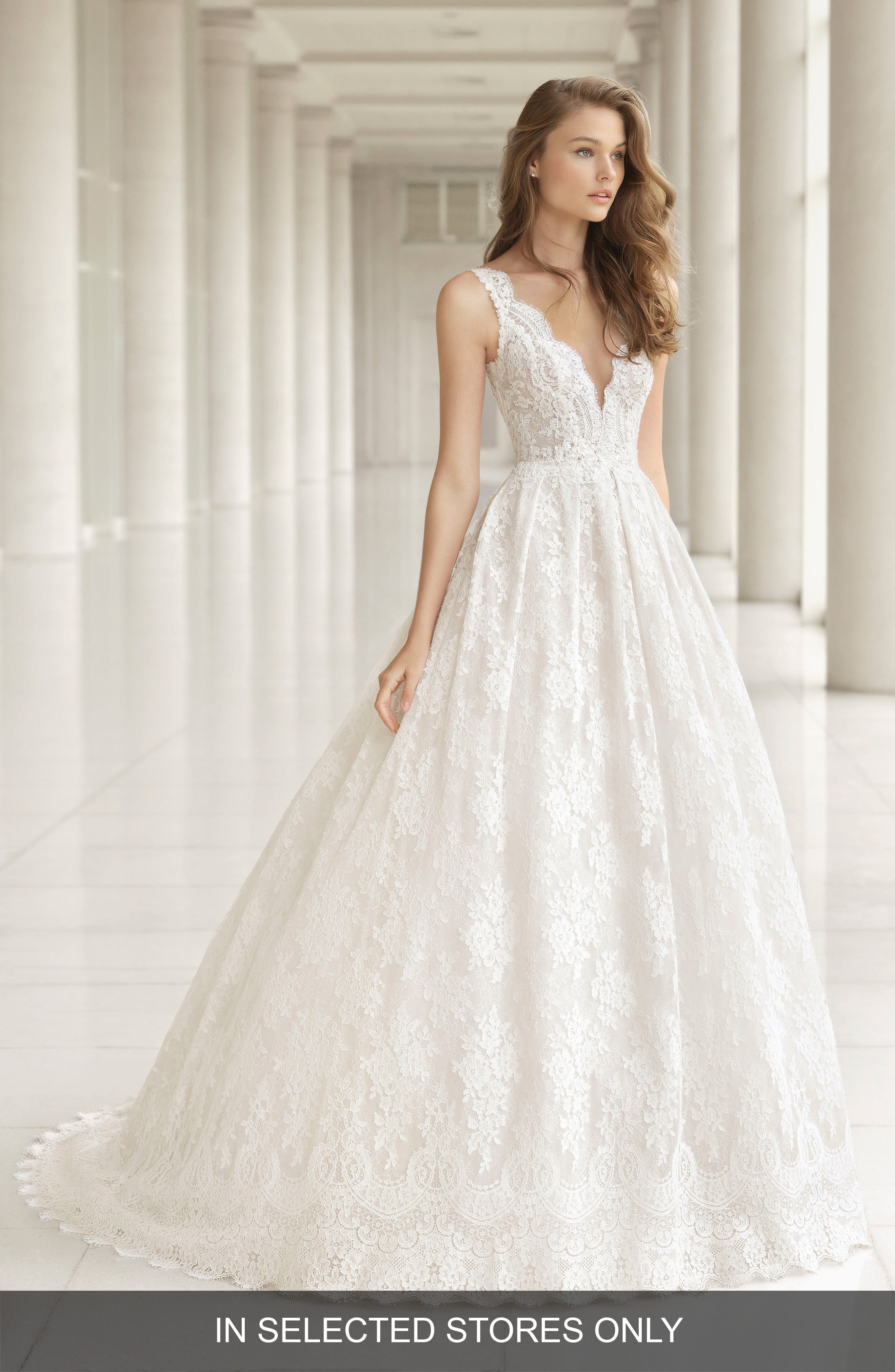 Rosa Clara Couture Embellished Lace Princess Gown, Size IN STORE ONLY - Ivory