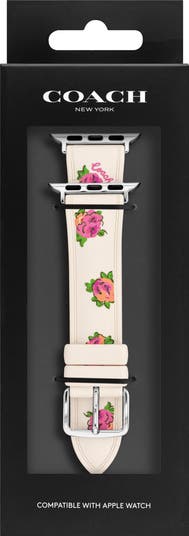 Floral Print Silicone Apple Watch Watchband