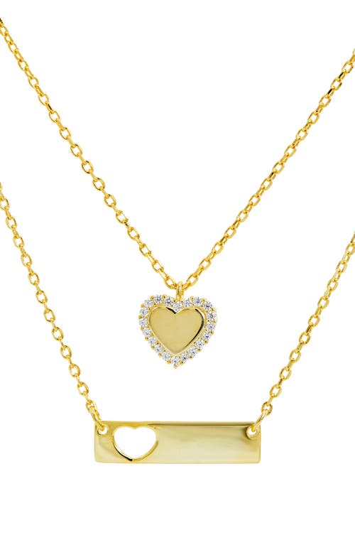 SAVVY CIE JEWELS Layered Pendant Necklace in Yellow