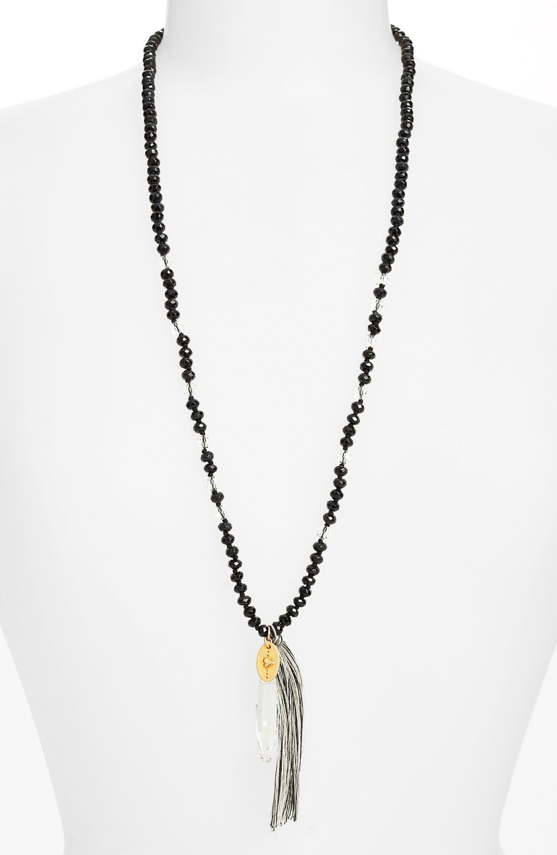 Chan Luu Tassel Pendant Beaded Necklace Nordstrom