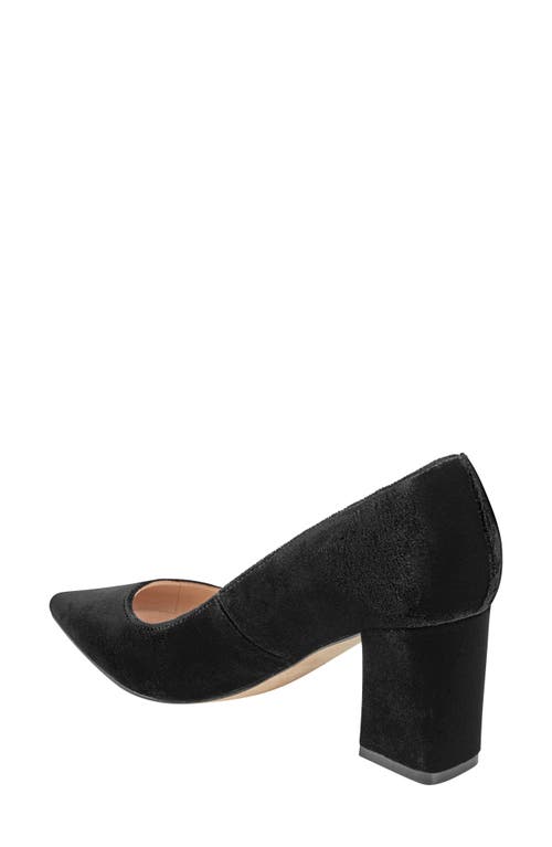 Shop Marc Fisher Ltd Zala Block Heel Pump In Black Suede