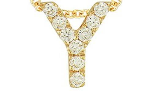 Bony Levy 18k Gold Pavé Diamond Initial Pendant Necklace In 18k Yellow Gold - Y