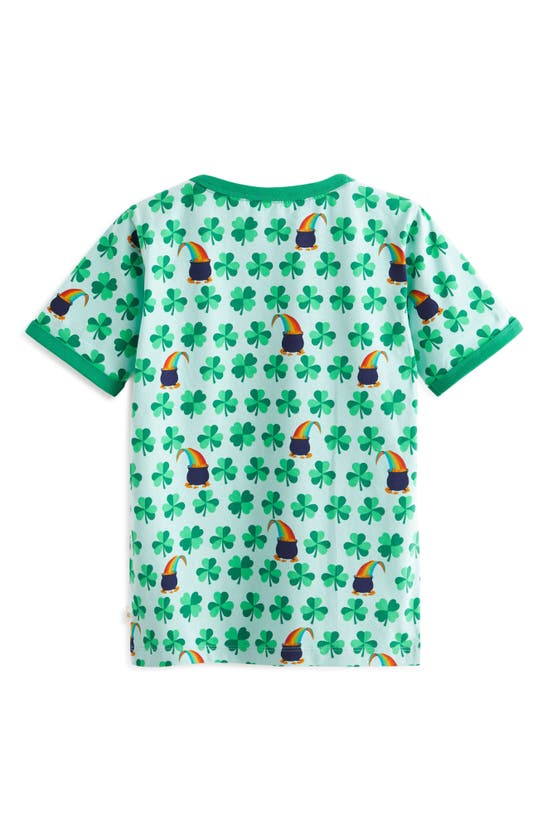 Shop Little Bird Kids' Super Lucky Cotton Graphic T-shirt In Green