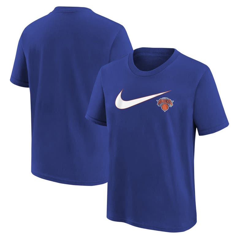 Nike Kids' Youth  Blue New York Knicks Swoosh T-shirt