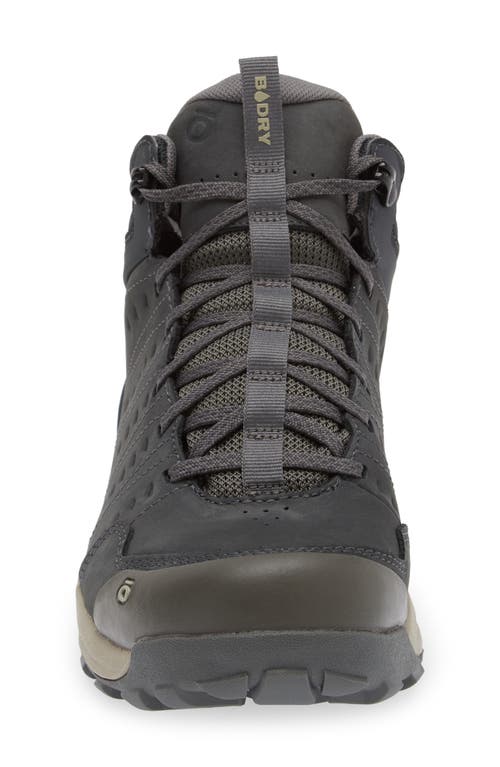 Oboz Sypes Mid B-dry Waterproof Leather Hiking Sneaker In Lava Rock