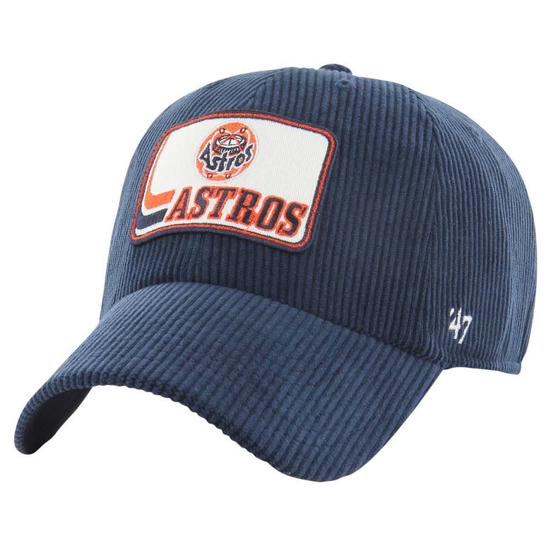 47 ' Navy Houston Astros Wax Pack Collection Corduroy Clean Up Adjustable Hat In Blue