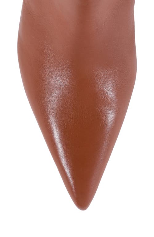 Seychelles Rose Pointed Toe Over The Knee Kitten Heel Boot In Tan Leather