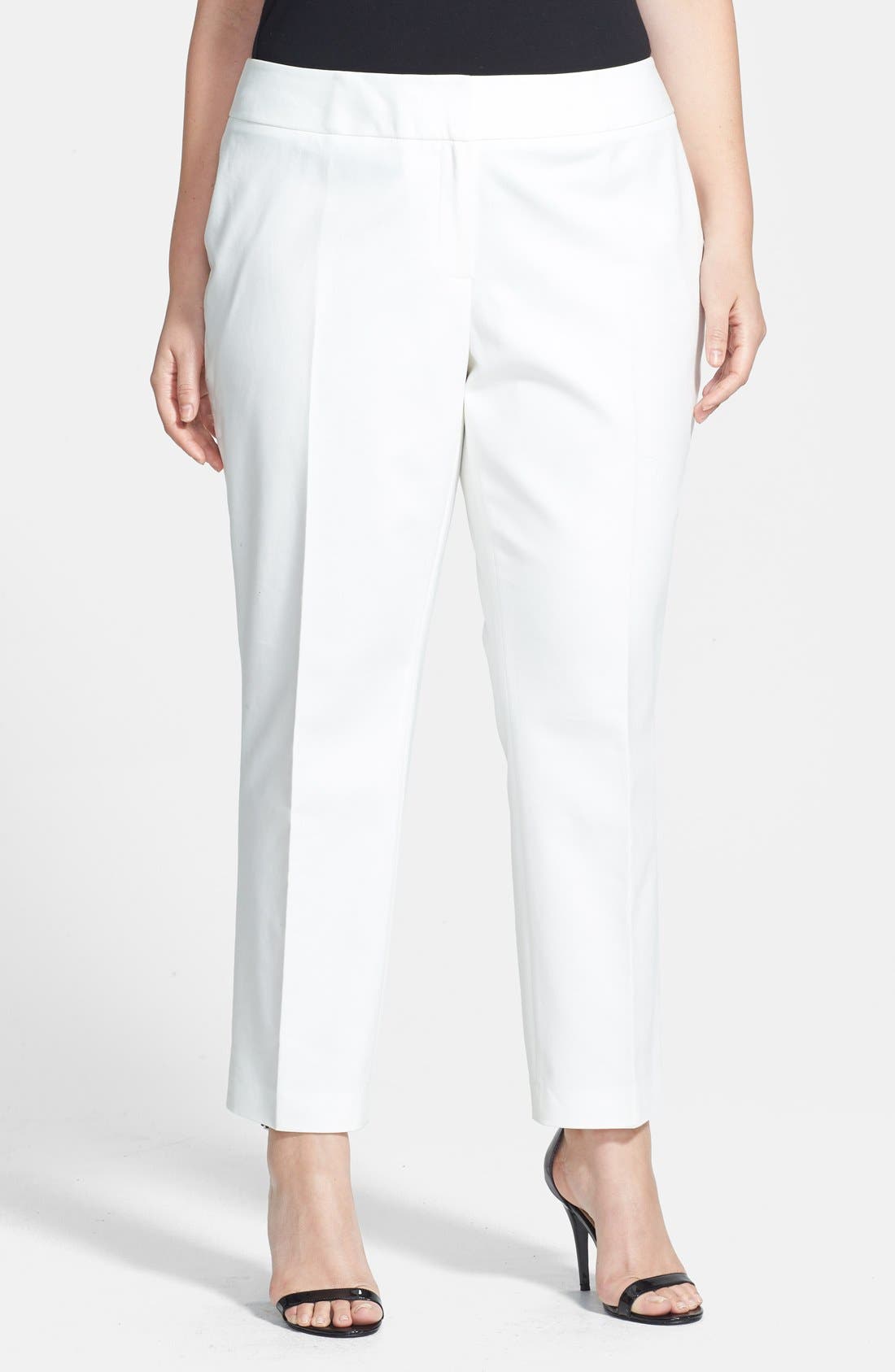 Click to view more detailed imagery on our partner's website Vince Camuto Plus Size Slim-leg Pants In New Ivory
