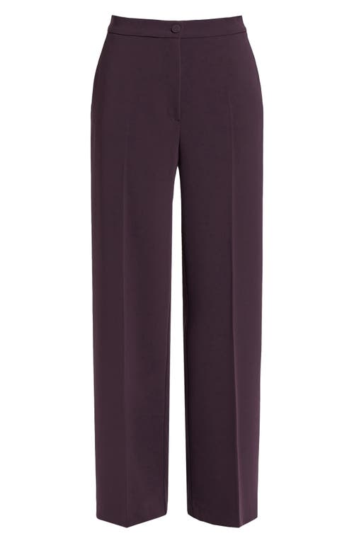 Shop Marina Rinaldi Riccor Cady Wide Leg Trousers In Bordeaux