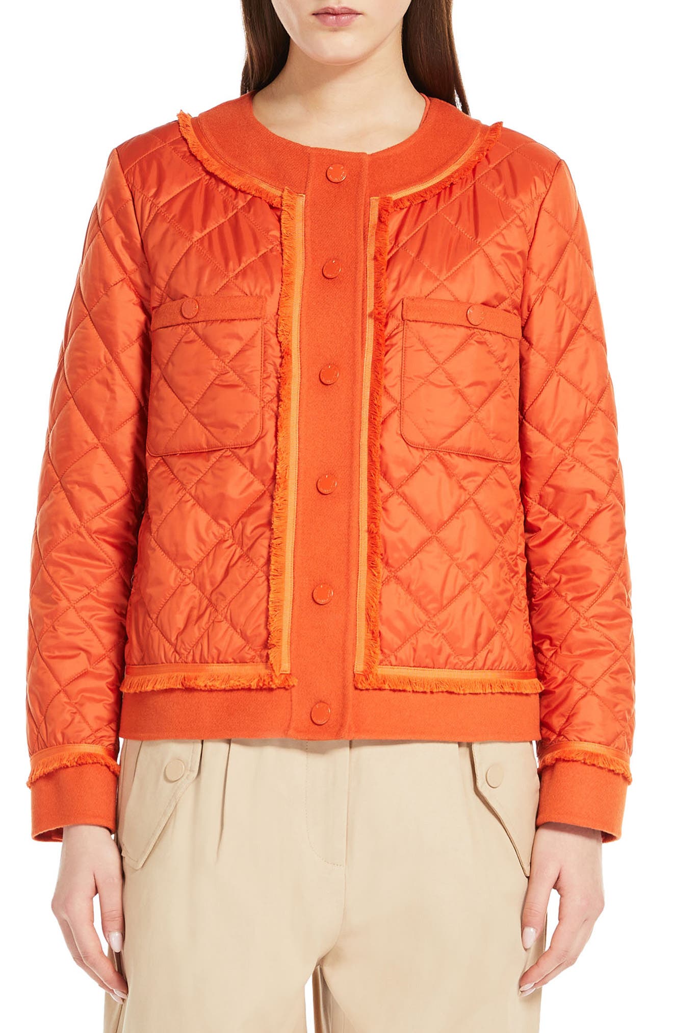 ERL Kids Orange Quilted Jacket
