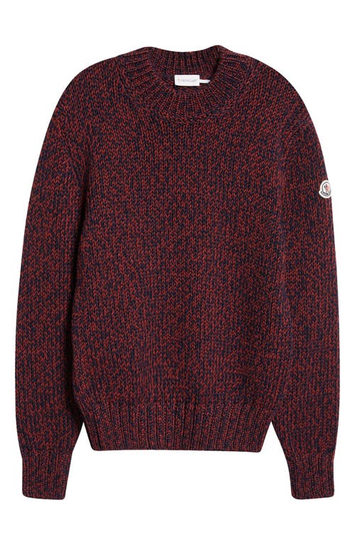 Moncler Men's Melange Wool Mock-neck Sweater In Red/blue