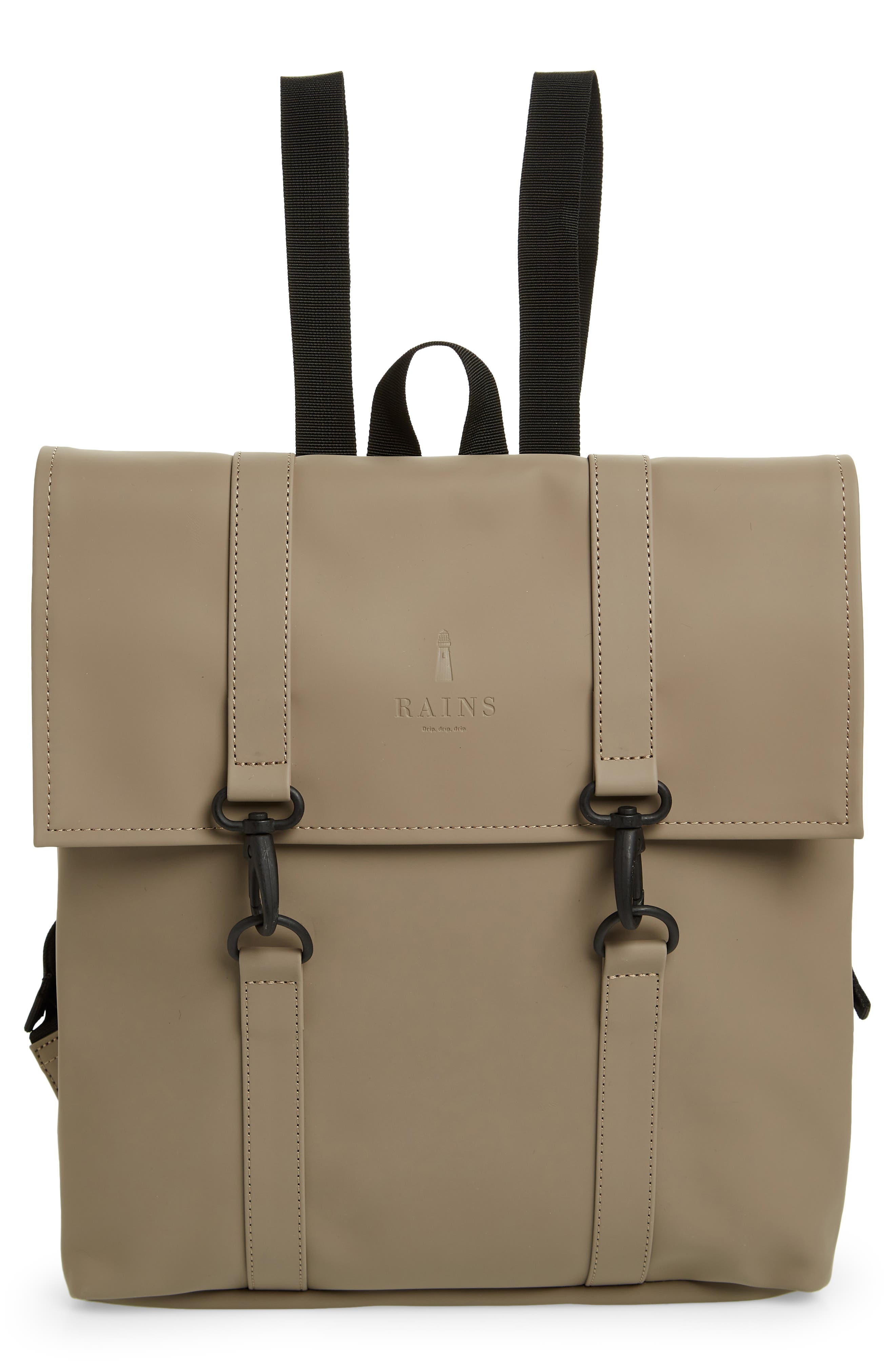 rains leather backpack