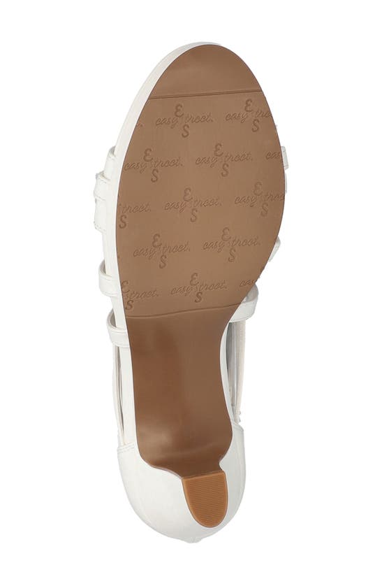 Easy Street Women's Bee Zip Platform Sandals In White