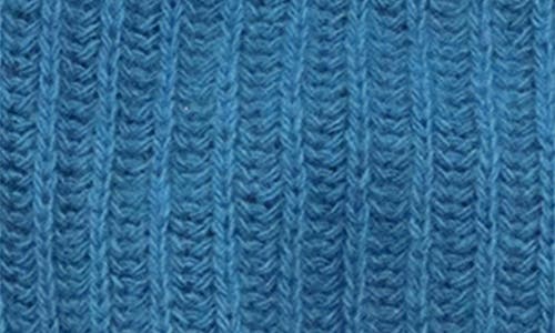 Shop Portolano Rib Knit Cashmere Beanie In Palace Blue