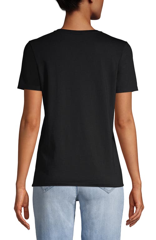 Lands' End Relaxed Supima Cotton Crew Neck T-shirt In Black