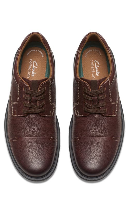 Clarks Gessler Cap In Brown Leather In Brown Tumb