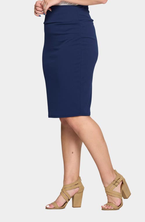 L I V D Molly Pencil Skirt In Navy
