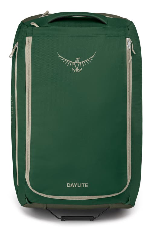 Osprey Daylite 85l 28-inch Wheeled Duffle Bag In Green Canopy/green Creek