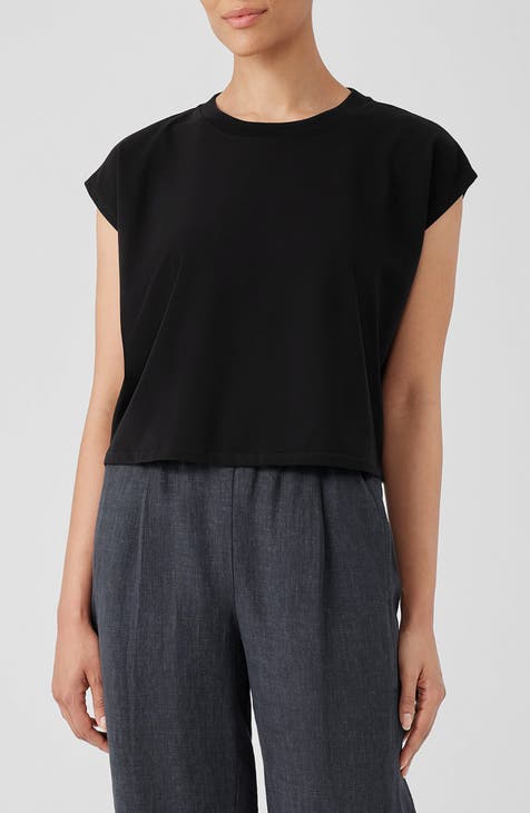 DKNY SPORTSWEAR Womens Missy Cap Sleeve Logo T-Shirt, Black/White, X-Small  : : Clothing, Shoes & Accessories