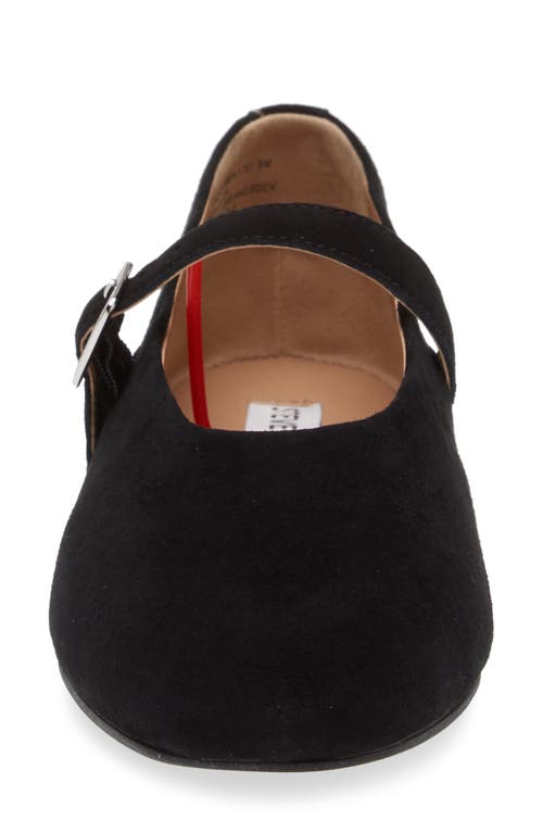 Shop Steve Madden Dreaming Mary Jane Flat In Black Suede