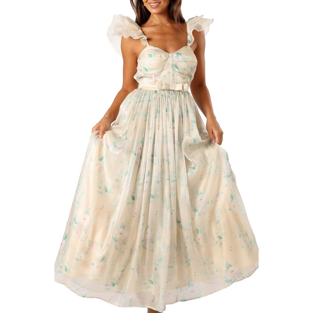 Petal And Pup Petal & Pup Freesia Floral Ruffle Maxi Dress In Multi