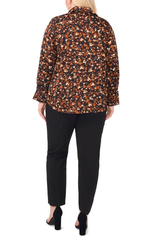 Shop Halogenr Halogen(r) Johnny Collar Top In Rich Black Print