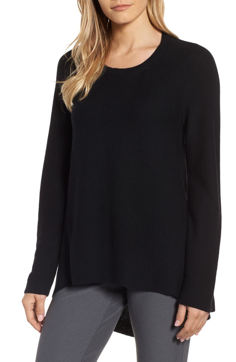 Eileen Fisher Organic Cotton Tunic Sweater (Regular & Petite) | Nordstrom