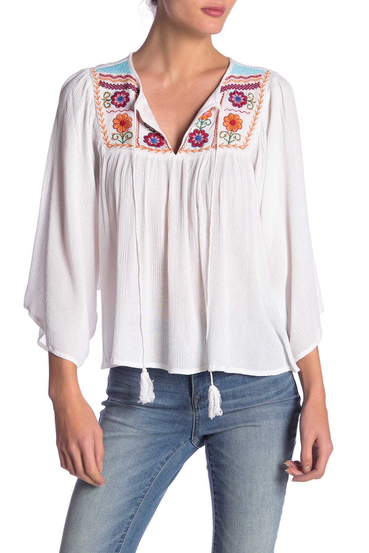 embroidered peasant tunic