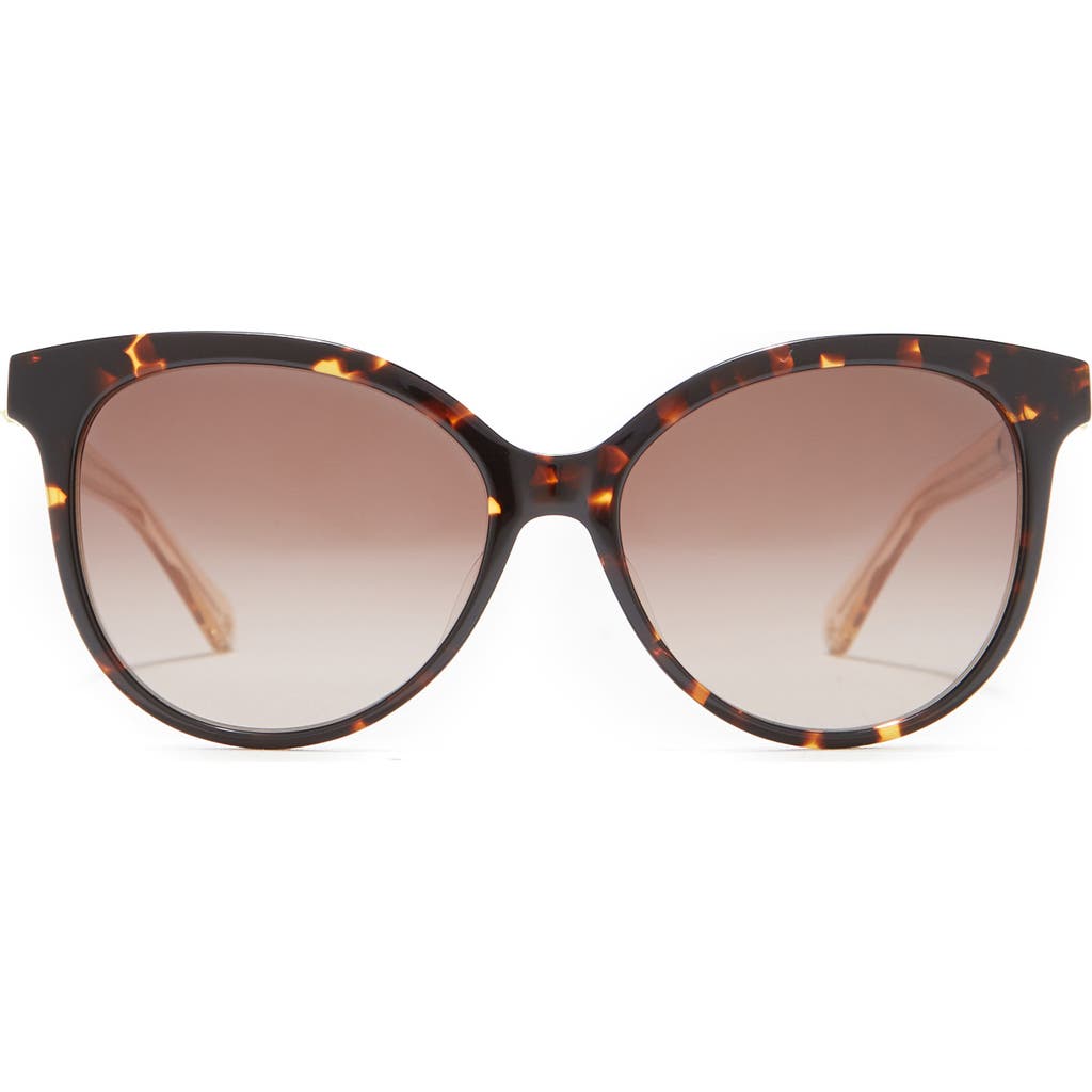 Shop Kate Spade New York Kinsley 55mm Cat Eye Sunglasses In Dark Havana/brown Gradient