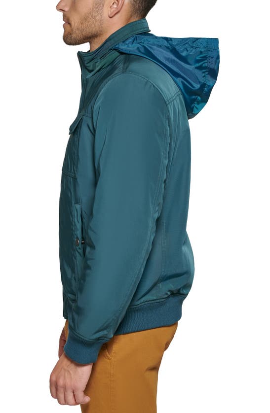 Dockers Quilted Lined Flight Bomber Jacket In Forest