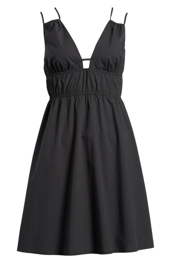 Shop Rails Zendaya Plunge Neck Cotton Blend Mindress In Black