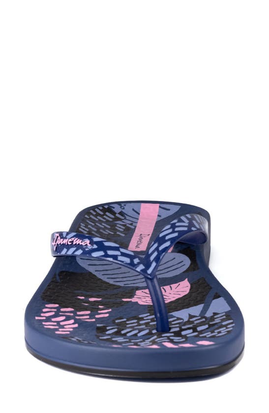 Shop Ipanema Tropical Print Flip Flop In Blue/ Pink