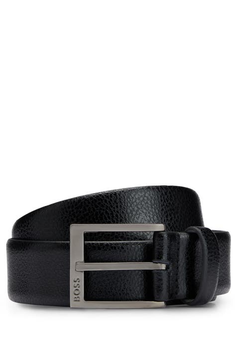Black Men's Leather Belts − Now: Shop up to −46%