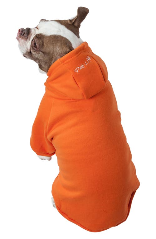 Pet Life Fashion Plush Cotton Hoodie In Orange
