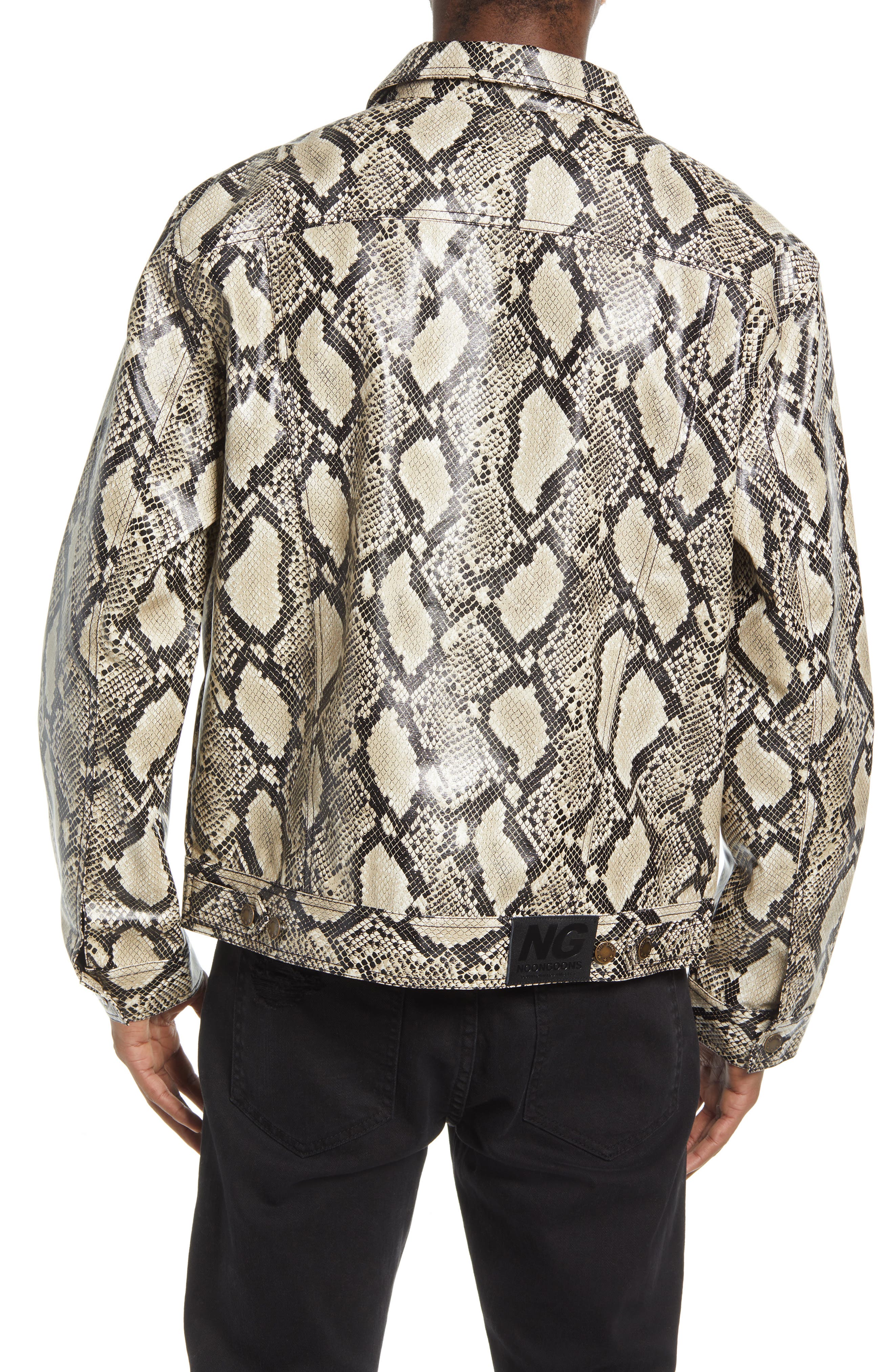 faux snakeskin jacket