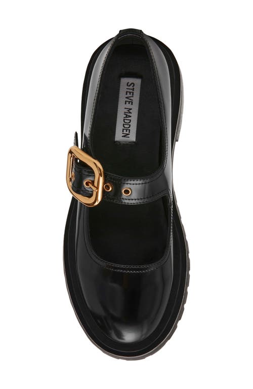 Shop Steve Madden Lyndon Lug Sole Mary Jane In Black