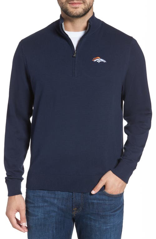 Cutter & Buck Denver Broncos - Lakemont Regular Fit Quarter Zip Sweater Liberty Navy at Nordstrom