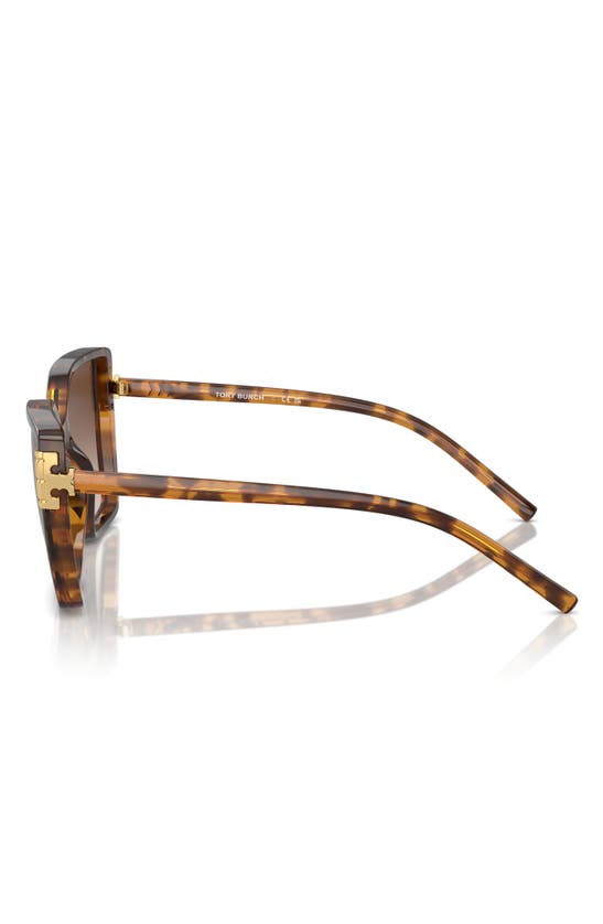 Shop Tory Burch 58mm Eleanor Square Sunglasses In Tortoise